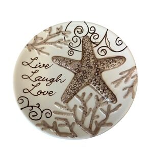 Star Fish Decorative Sm. Plate Dish 5  1/4 in. Live Love Laugh Beach House boho